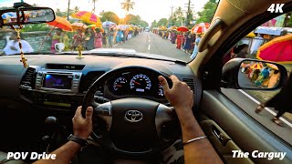 Toyota Fortuner 4x4 POV Driving | 2013 Model | Kerala | 3.0 L D4D | 4K | The Carguy | ASMR | #33 |