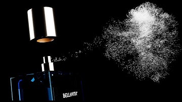3D Perfume Animation Cinema 4D 2024.4 New Particles and Chaos Corona.