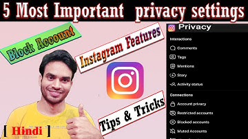 Important Instagram privacy settings | Block Comments | Tagging protection | Account Privacy,
