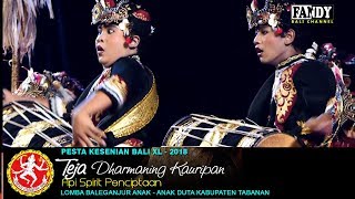Lomba Baleganjur anak anak PKB 2018 Duta Kabupaten Tabanan