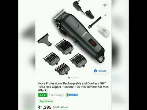 nova professional rechargeable and cordless nht 1083 hair clipper