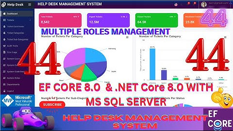 EP 44 Help Desk Management System EF Core NET Core ll .NET 8.0 Tickets, Users, Roles Management,🚀💥
