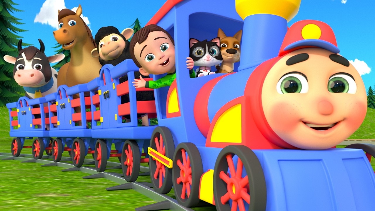 Choo Choo Train Song! Helping Farm Animals Get Home | Lalafun Nursery Rhymes & Kids Songs