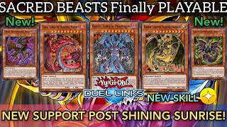 NEW SACRED BEASTS SKILL & SUPPORT! Uria, Raviel and Hamon climb to LEGEND! [Yu-Gi-Oh! Duel Links]