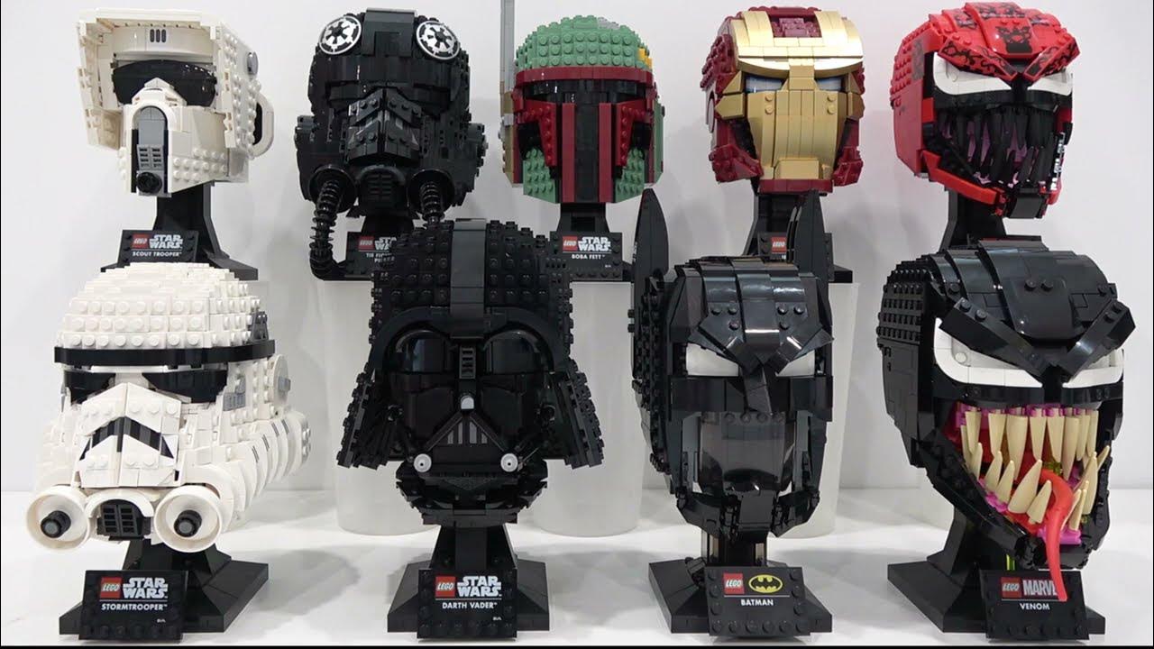 All Lego Helmets Review And Comparison Youtube