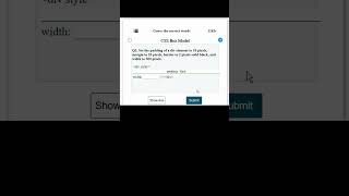 1 marks css box model question #css #react #coding #interview #html #question #answer