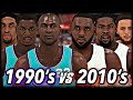 I Put The NBA’s BEST PLAYERS of the 1990’s against the 2010’s... and this happened