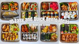 10 Easy & Simple Bento Ideas for Work and School Lunch 🍱 Easy Recipes (Ep.7) | AsmrCooking