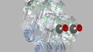 Suzuki RG 500 engine animation