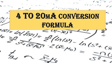Formula for Calculate 4-20 mA ?