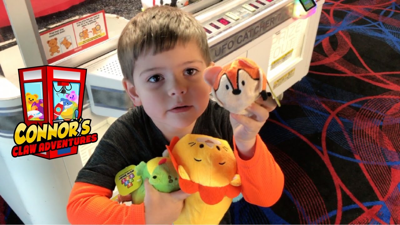 😎 UFO Catcher 2 in 1 Wins!!! Claw Machine Wins & Arcade Ticket Games!!!😎 - YouTube