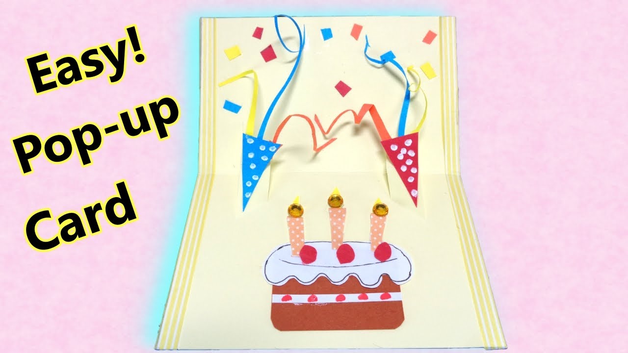 First Pop Up 3 Cracker Bonbonクラッカーボンボン Easy Pop Up Card Tutorial 簡単ポップアップカードの作り方 Youtube