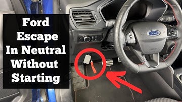 2020 - 2025 FORD ESCAPE - How To Shift Transmission Into Neutral Without Starting / Manual Override
