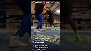 New!! Shakur Stevenson putting work in while retired!!!(sparring against Jared Anderson)#boxing