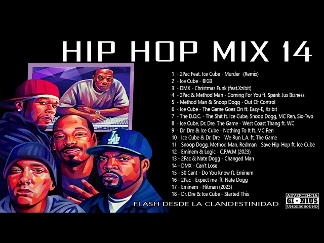 HIP HOP MIX 2023  Snoop Dogg, Dr. Dre, 2Pac, Eminem, DMX ,Nas, 50 Cent,  Ice Cube, WC, Xzibit class=