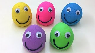 DIY Play-Doh Learn Make Smiling Face Surprise Eggs Toy Soda screenshot 5