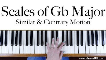 Gb Major Scales: similar and contrary motion