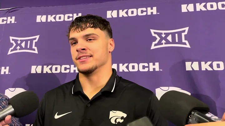 Kansas State true freshman LB Austin Romaine on his first career start