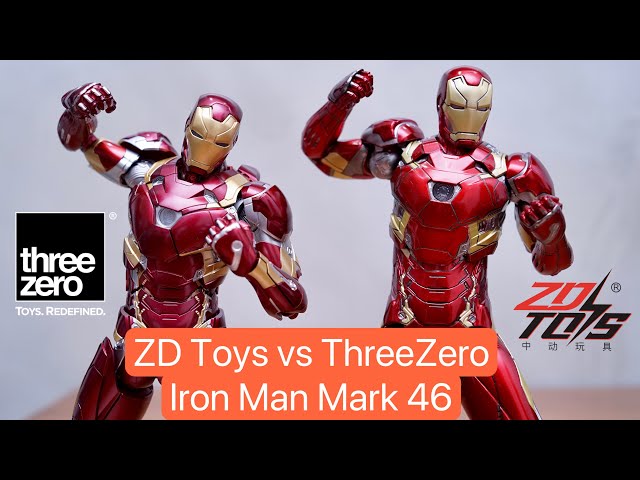 ZD Toys vs Threezero Iron Man Mark 46 comparison and close up