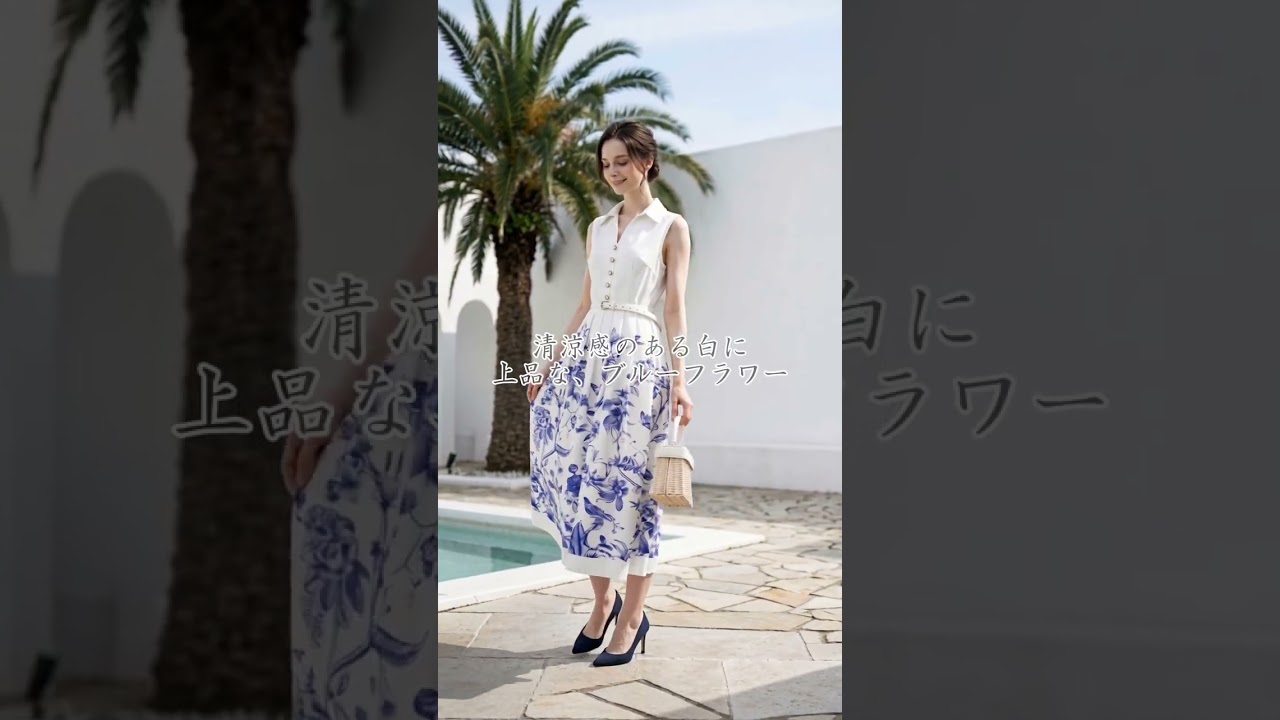 ロング ワンピース クレール】お色展開：ホワイト ／ サイズ展開