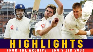 Jimmy Anderson Takes 5-Wickets on Debut &amp; Butcher Hits 137 | Classic Test | England v Zimbabwe 2003