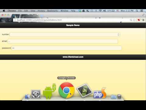 jQueryMobile Input Text Types