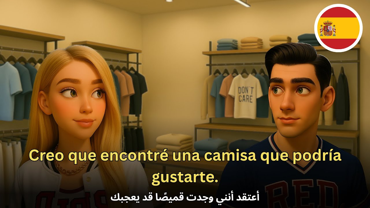 ابدأ في فهم الإسبانية بسهولة وسرعة مع هذا الحوار 🔥 شراء ملابس من المتجر