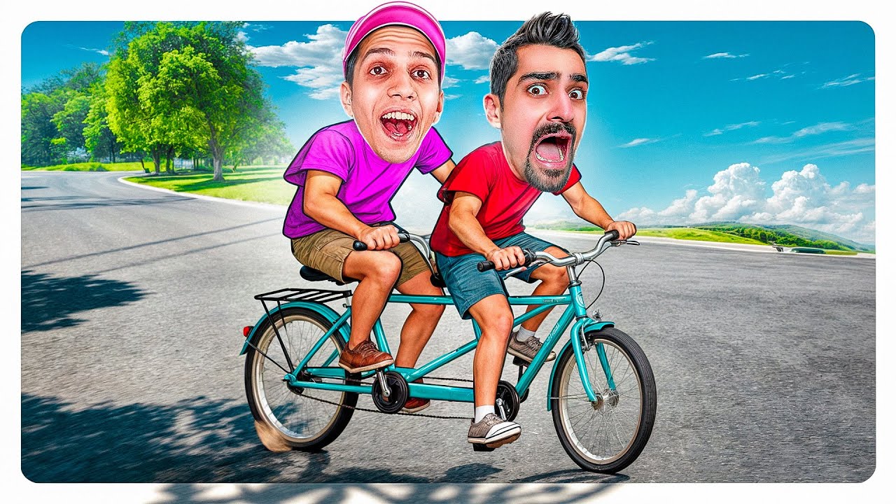 سخت‌ترین چالش دوچرخه سواری با کوول گیمر | 😂 Try To Drive
