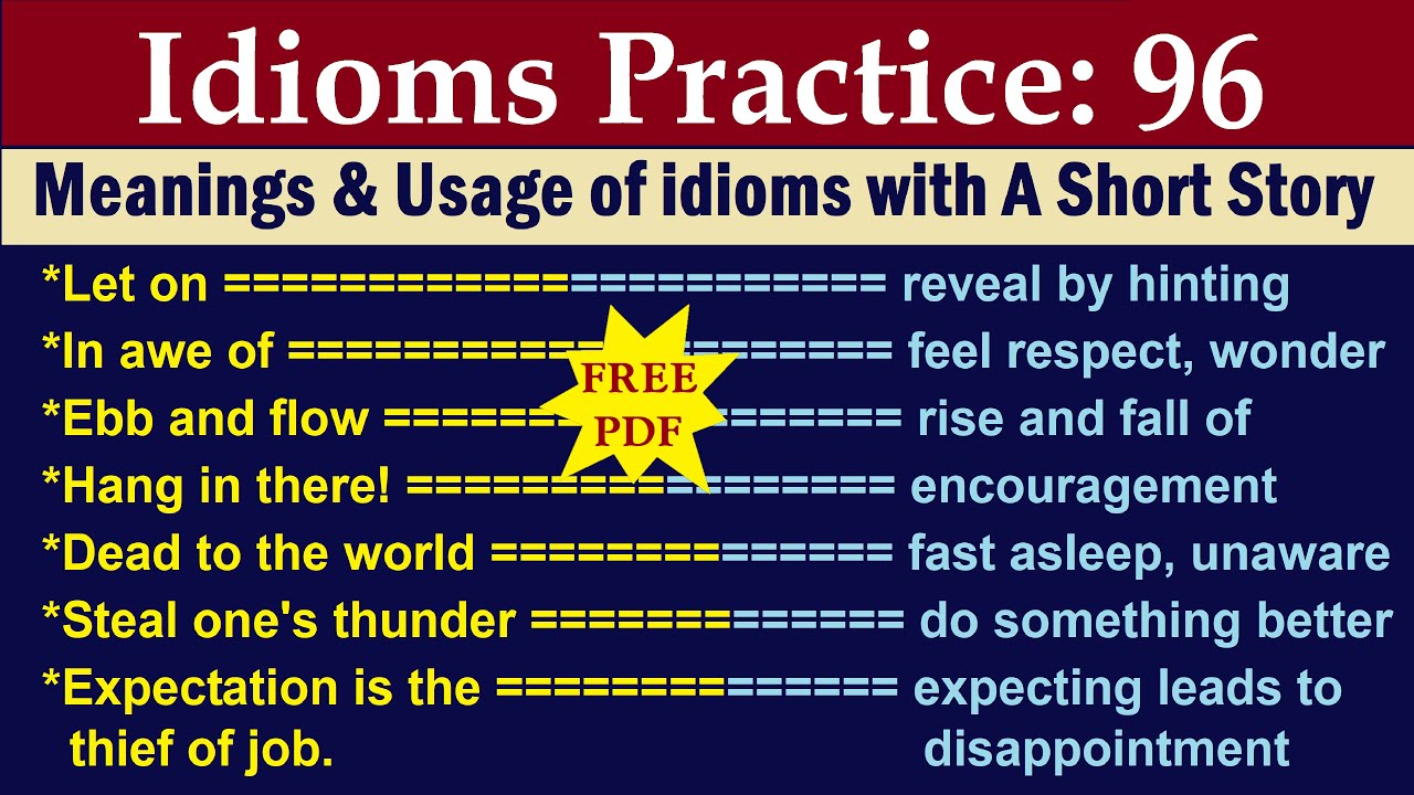 Master 7 English Idioms with a Fun Story Speak & Practice with Me! # ...