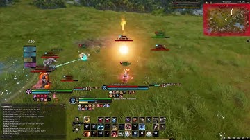 Purple 4v15 Caravan Fight Ashes of Creation PvP