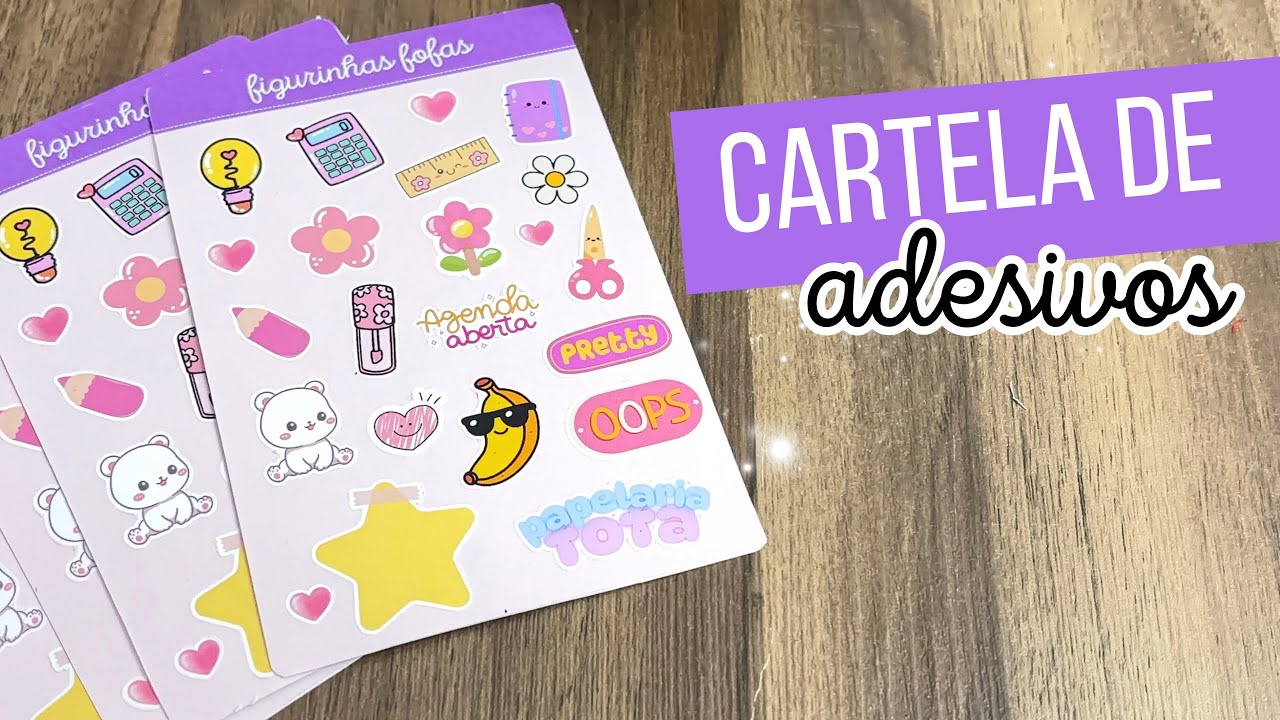 PASSO A PASSO CARTELA DE ADESIVOS