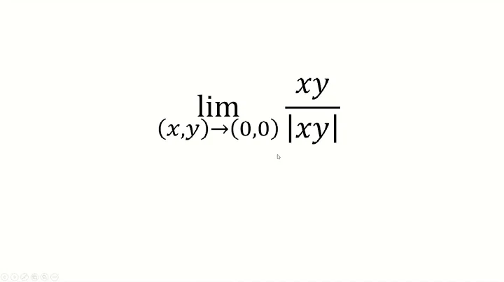 lim (x,y) approaches (0,0) of xy/|xy|