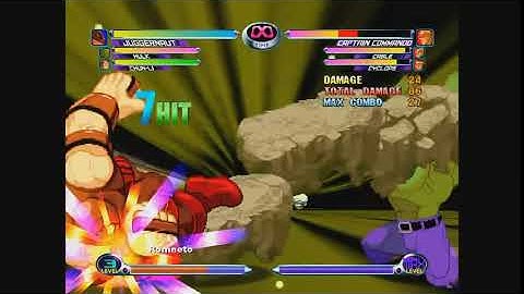 MvC2: Juggernaut 3x Headcrush combo (THC setup)