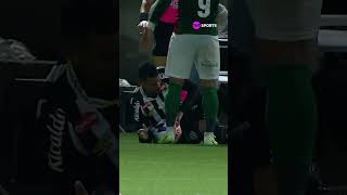 VITOR ROQUE X ZÉ IVALDO! O ZAGUEIRO DO PEIXE DEU UMA BOLADA NO PEITO DO ATACANTE DO VERDÃO #shorts