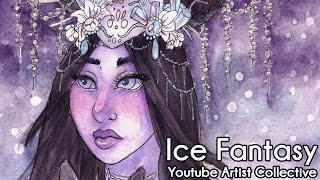 ICE FANTASY | Youtube Artist Collective Watercolor Speedpaint