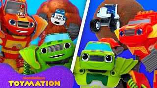 Blaze Toys Transform into Robots & Rescue Monster Machines from GIANT Meatball! | Toymation