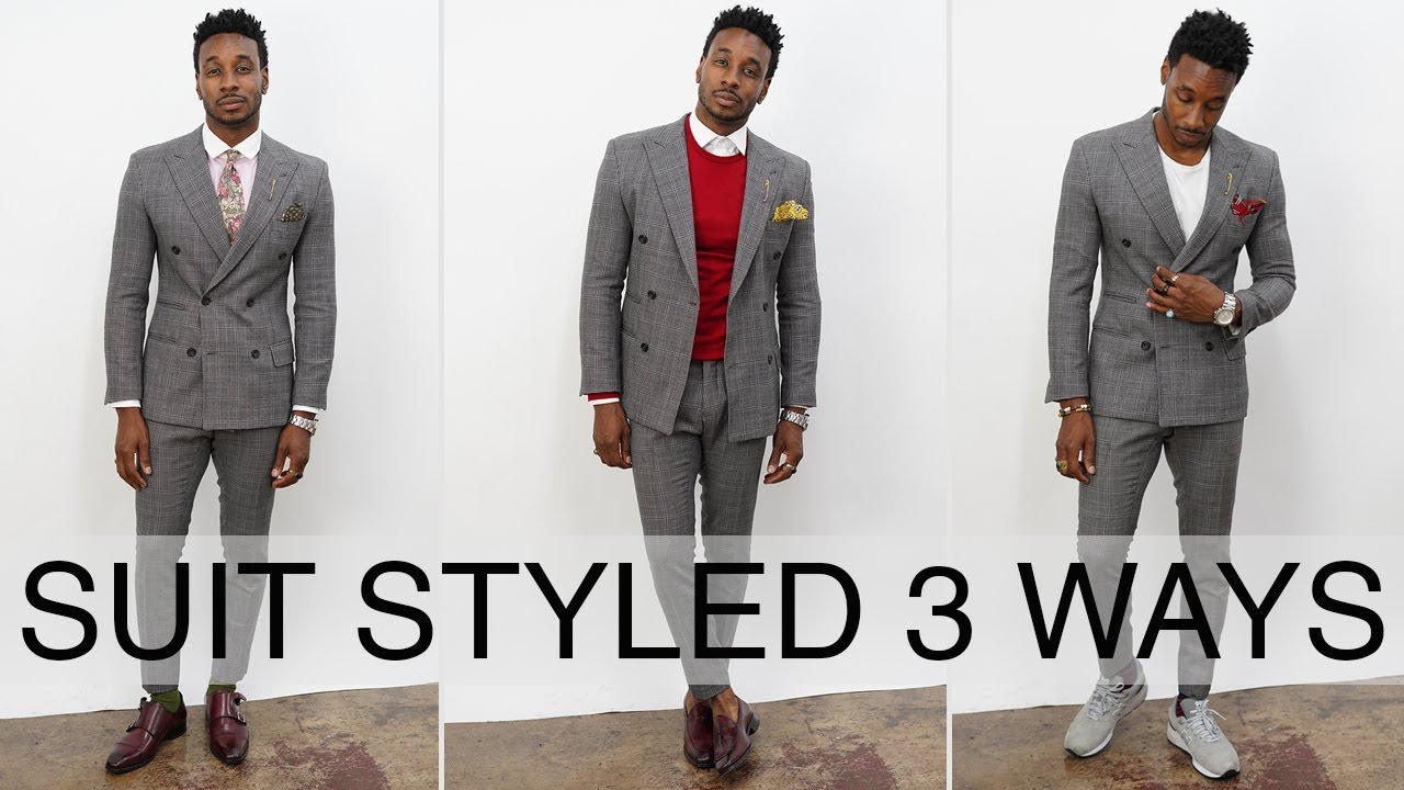 HOW TO STYLE A SUIT 3 WAYS: DOUBLE BREASTED - YouTube
