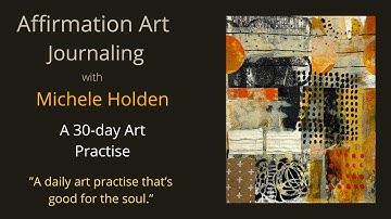 #artjournaling Techniques & Process for Affirmation Journaling Page #11- I create with peace and…