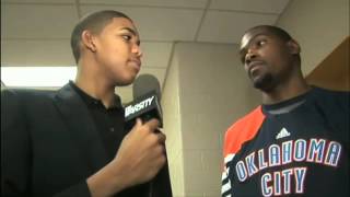 As HS freshman, Karl-Anthony Towns interviews Kevin Durant screenshot 4