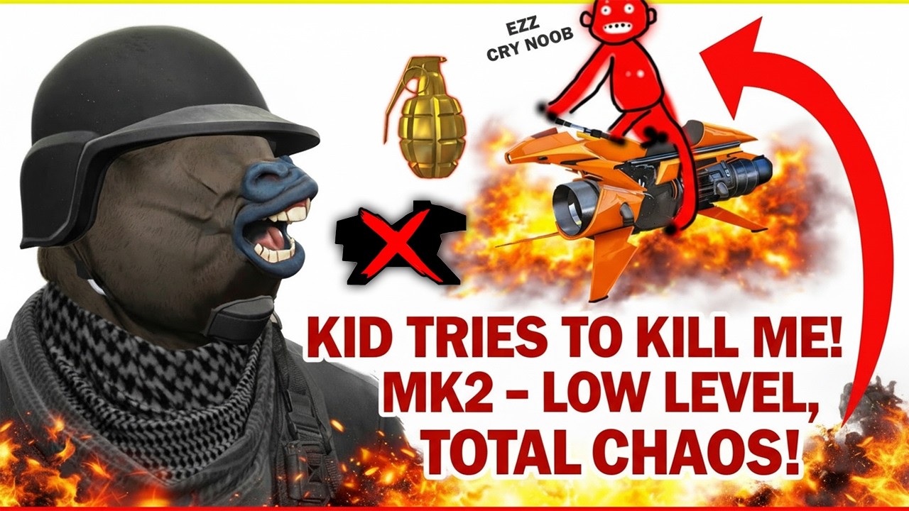 Low Level Player with INSANE KD Tried to Kill Me! - GTA Online MK2 Chaos