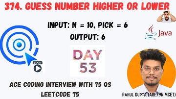 374. Guess Number Higher or Lower | LeetCode 75 | Solution in Hindi 🔥