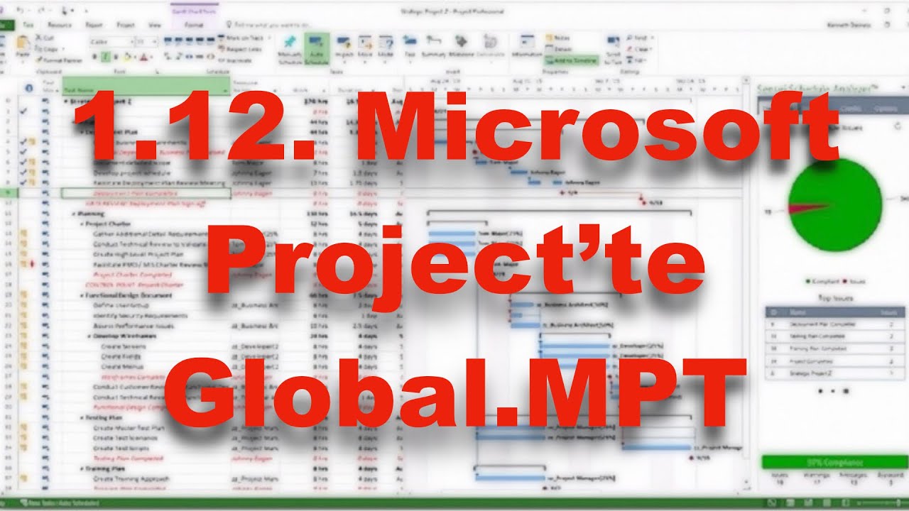 1.12. Microsoft Project'te Global.MPT - YouTube