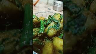 Aloo Palak? tasty quick aloo palak spinach dry spicy sabji shorts youtubeshorts
