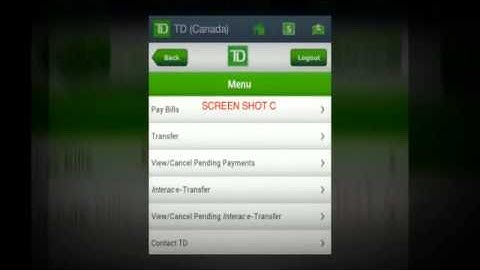 TD Canada Trust easyweb app