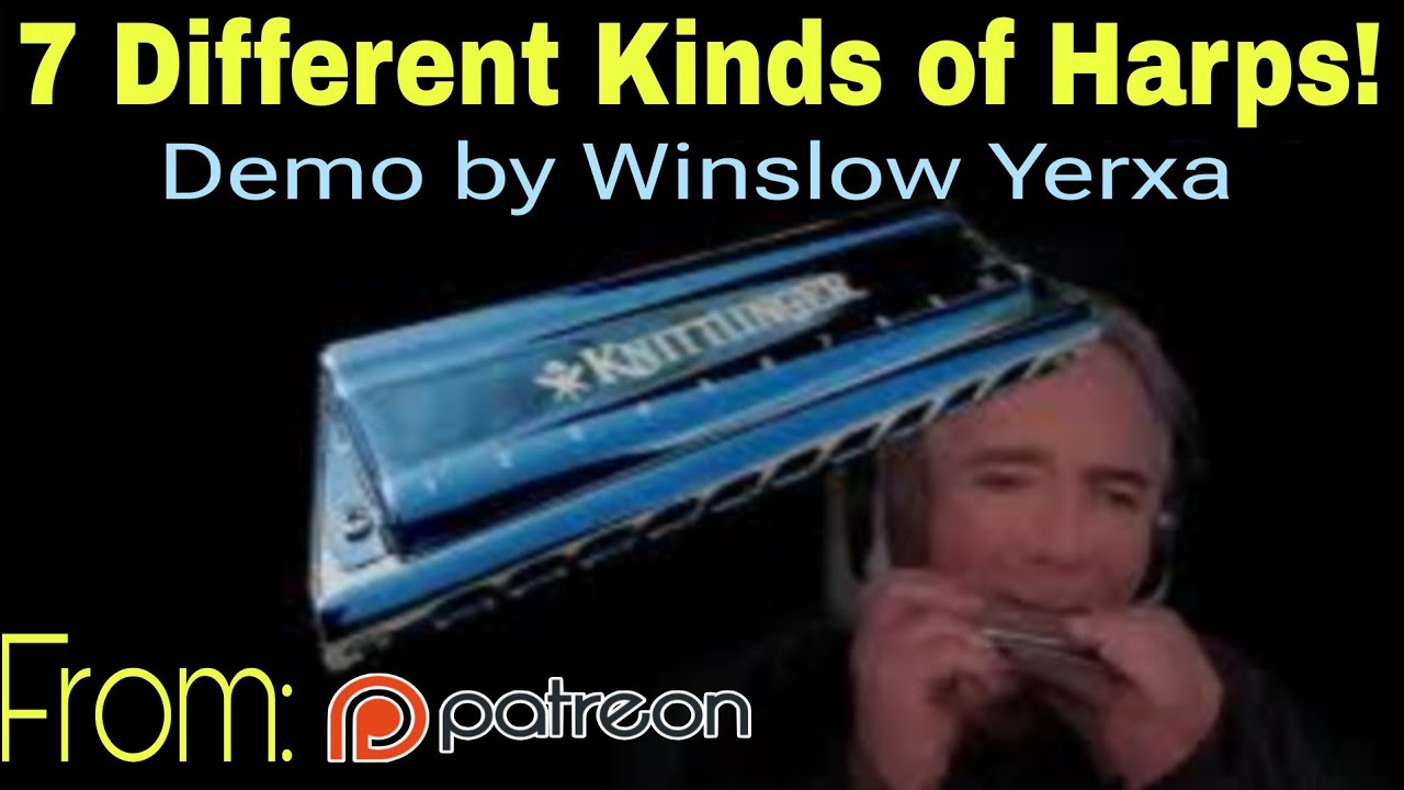 INCREDIBLE 7 Harp Demo! Winslow Yerxa (Patreon)