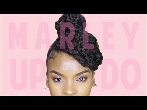 issa-rae-inspired-fail-turned-natural-hair-twist-knot-updo-using-marley-braiding-hair