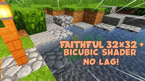 Minecraft PE: I combined the Faithful and Bicubic shader low (No lag!)