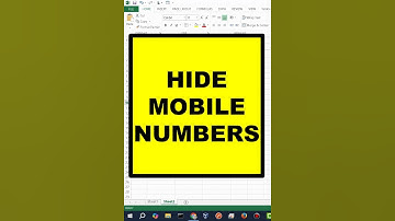 Hide Mobile Numbers in Excel #computertricks #excel #exceltips #exceltricks #trending