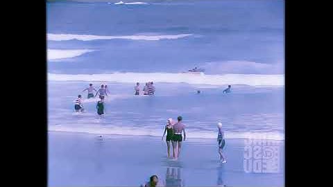 [60 fps 4k] A Day at the Beach 1928  at Biarritz France AI Enhanced #shorts