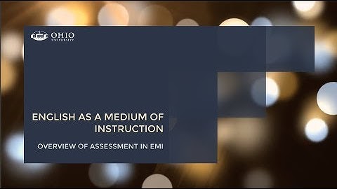 EMI Overview of Assessment in EMI #1